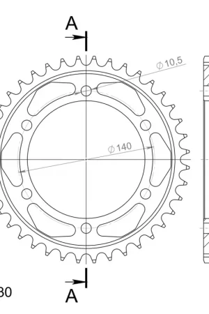 Koop Online SUPERSPROX - REAR STEEL 40T, BLACK, 530 - Sprockets - Hoogwaardige kwaliteit