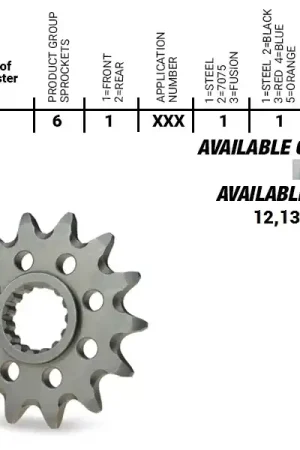 MOTO MASTER - FRONT STEEL 14T, 420 - Sprockets - Geschikt voor Honda en Kawasaki Gecertificeerd