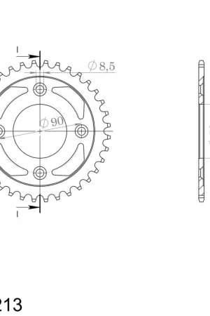 Nieuw SUPERSPROX - REAR STEEL 36T, BLACK, 420 - Sprockets - Geschikt voor Honda CRF 50