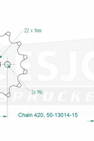 ESJOT - FRONT 15T, 420 - Sprockets - 15T Veilige Betaling