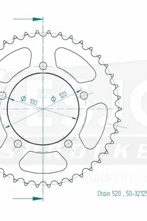 Direct Beschikbaar ESJOT - REAR STEEL 42T, 520 - Sprockets - Compatibel met diverse Aprilia modellen