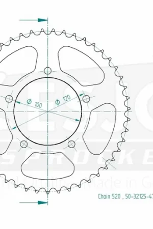Bestseller ESJOT - REAR STEEL 47T, 520 - Sprockets - Geschikt voor meerdere modellen