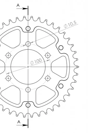SUPERSPROX - REAR ALU 42T, BLACK, 530 - Sprockets - Geschikt voor Suzuki GSX en GSXR Betrouwbaar