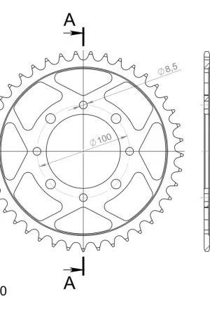Hoge Kwaliteit SUPERSPROX - REAR STEEL 41T, 520, BLACK - Sprockets - Staal