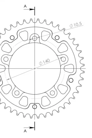 Premium SUPERSPROX - REAR STEALTH 43T - Sprockets - Blue 530