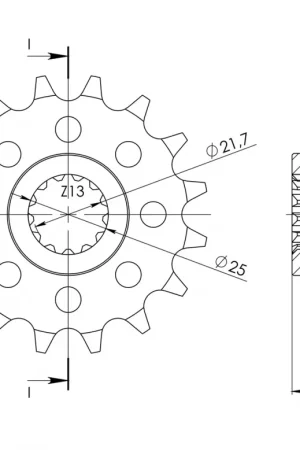SUPERSPROX - FRONT 14T, 525 - Sprockets - Geschikt voor Honda modellen Plaats Bestelling