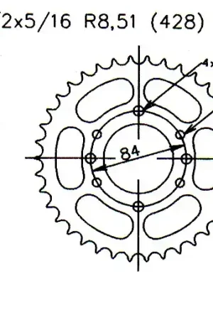 ESJOT - FRONT 15T, LIGHT, 428 - Sprockets - 15T Bestseller