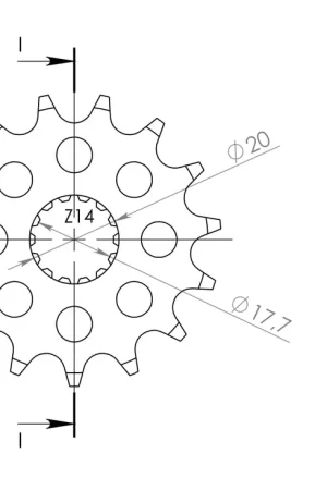 Groothandel SUPERSPROX - FRONT 14T, 428 - Sprockets - Kwaliteitsmateriaal