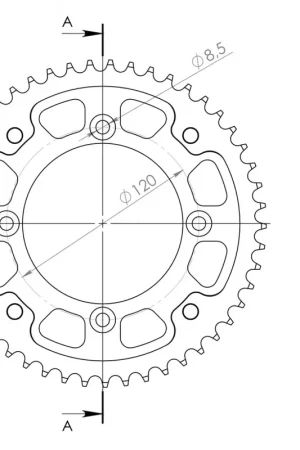 SUPERSPROX - REAR STEALTH 48T - Sprockets - Zwart 428 Gratis Verzending