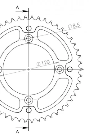 Meest Verkocht SUPERSPROX - REAR STEALTH 52T - Sprockets - BLUE 428