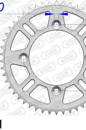 AFAM - REAR ALU 51T, 428 - Sprockets - Aluminium 51T Dagaanbieding