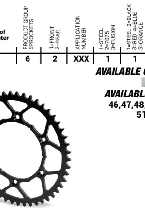 Luxe MOTO MASTER - REAR STEEL ULTRALIGHT 53T, 428 - Sprockets - Compatibel met Suzuki en Yamaha
