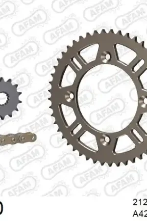 AFAM - 428MX 118 ARS (CLIP) GOLD & SPROCKETS - Chain Kits - ALU Exclusieve Aanbieding