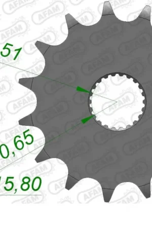 Betrouwbaar AFAM - FRONT 16T, 520 - Sprockets - Compatible with Yamaha