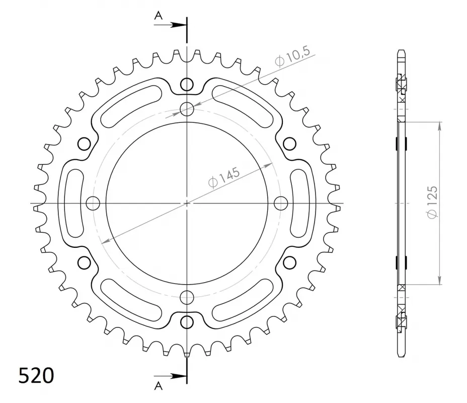 Nieuw SUPERSPROX - REAR STEALTH 45T - Sprockets - Blue 520