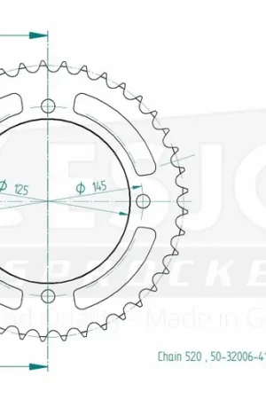 Seizoensaanbieding ESJOT - REAR STEEL 41T, 520 - Sprockets - Hoogwaardige kwaliteit