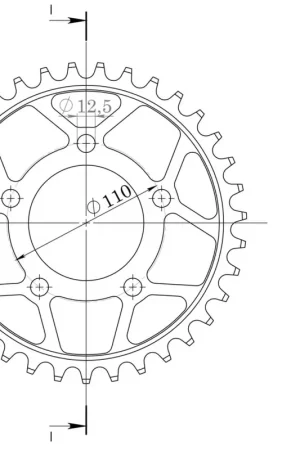 Origineel SUPERSPROX - REAR STEEL 35T, 630, BLACK - Sprockets - Duurzaam en Betrouwbaar