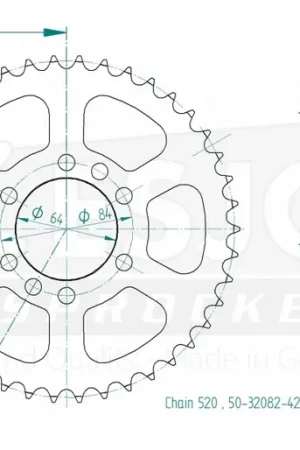 Shop Nu ESJOT - REAR STEEL 42T, 520 - Sprockets - Betrouwbaar en Stevig
