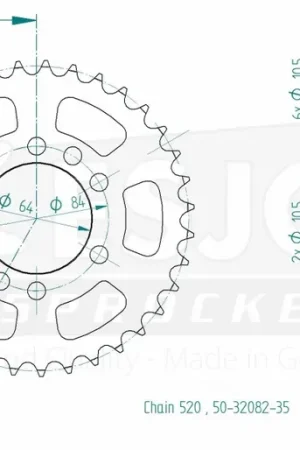 Goedkoop ESJOT - REAR STEEL 35T, 520 - Sprockets - Geschikt voor Suzuki LT 250 R Quadracer