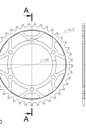 SUPERSPROX - REAR STEEL 41T, BLACK, 520 - Sprockets - Duurzaam en Betrouwbaar Beperkte Voorraad