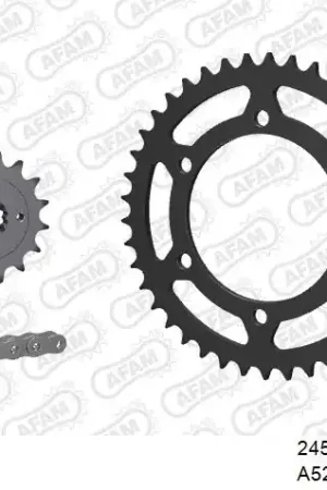 Alleen Vandaag AFAM - 520XMR3 104 MRS (RIVET) & SPROCKETS - Chain Kits - STEEL