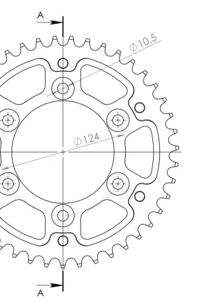 Nieuwe Collectie SUPERSPROX - REAR STEALTH 42T - Sprockets - BLACK 525