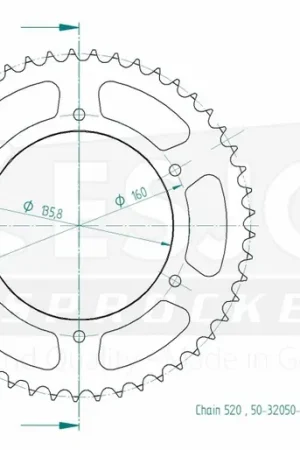 ESJOT - REAR STEEL 49T, 520 - Sprockets - Duurzaam en Betrouwbaar Lage Prijs
