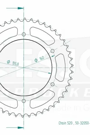 Favoriet ESJOT - REAR STEEL 46T, 520 - Sprockets - Geschikt voor Aprilia en BMW