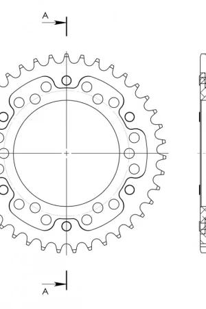 SUPERSPROX - REAR STEALTH 39T, BLUE, 530 - Sprockets - 39T Express Levering