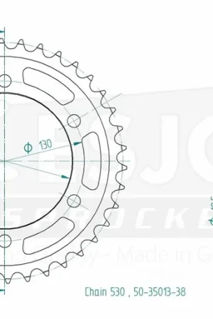 ESJOT - REAR STEEL 38T, 530 - Sprockets - Hoogwaardige kwaliteit Gratis Retour