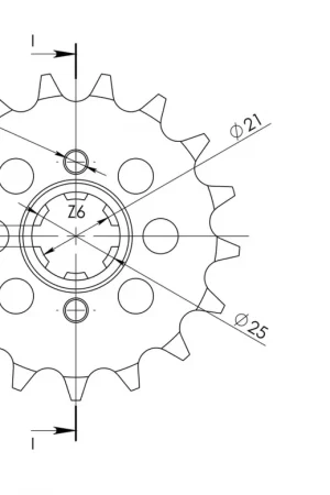 SUPERSPROX - FRONT 16T - Sprockets - Geschikt voor Honda modellen Budget