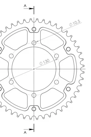 Bulkbestelling SUPERSPROX - REAR STEALTH 46T, BLUE, 530 - Sprockets - 46T