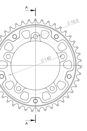 Topkwaliteit SUPERSPROX - REAR STEALTH 42T - Sprockets - Silver 525