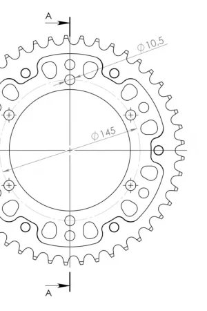 SUPERSPROX - REAR STEALTH 45T - Sprockets - BLUE 520 Lage Kosten