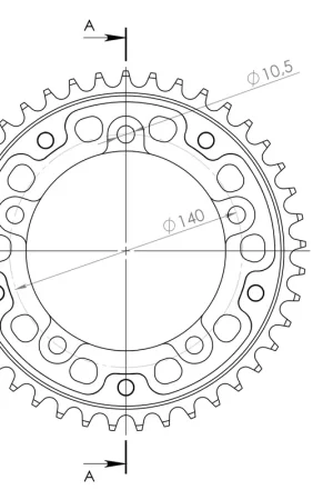 SUPERSPROX - REAR STEALTH 41T - Sprockets - GOLD 525 Garantie Inbegrepen