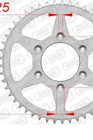 AFAM - REAR STEEL 45T, 520 - Sprockets - Compatibel met Aprilia Mx 125 Lage Prijs