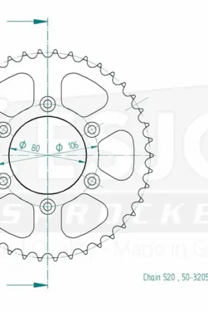 ESJOT - REAR STEEL 42T, 520 - Sprockets - Geschikt voor Aprilia Mx 125 Veilige Betaling