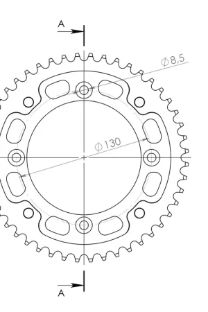 Gecertificeerd SUPERSPROX - REAR ALU 47T, RED, 420 - Sprockets - Aluminium