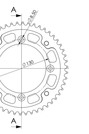 Bestel Nu SUPERSPROX - REAR ALU 50T, BLUE, 420 - Sprockets - Aluminium