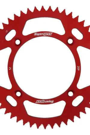 Voordeelprijs SUPERSPROX - REAR ALU 52T, RED, 420 - Sprockets - Aluminium