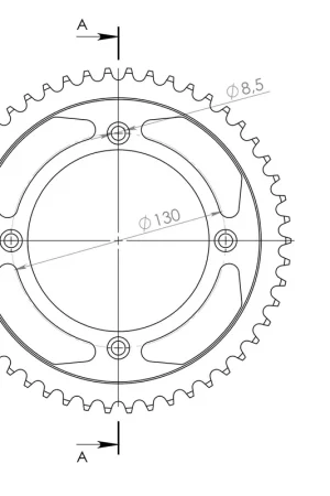 Gratis Verzending SUPERSPROX - REAR STEEL 50T, BLACK, 420 - Sprockets - Geschikt voor Honda