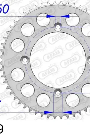 AFAM - REAR ALU 49T, 420 - Sprockets - Geschikt voor Honda Garantie Inbegrepen