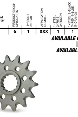 Plaats Bestelling MOTO MASTER - FRONT STEEL 14T, 420 - Sprockets - Geschikt voor Honda CRF 150R