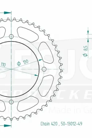 ESJOT - REAR STEEL 49T, 420 - Sprockets - Compatibel met Honda Meest Verkocht