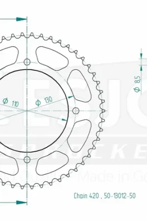 Weekendaanbieding ESJOT - REAR STEEL 50T, 420 - Sprockets - Compatibel met Honda