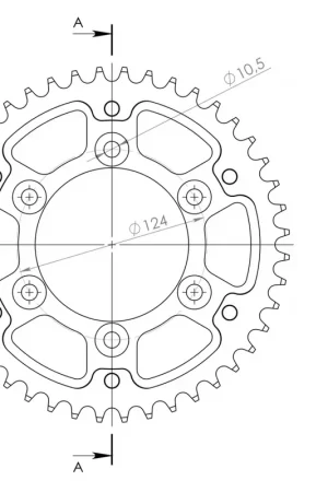 SUPERSPROX - REAR STEALTH 41T - Sprockets - BLACK 520 Professioneel
