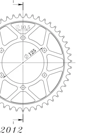 SUPERSPROX - REAR STEEL 47T - Sprockets - BLACK 525 Exclusief