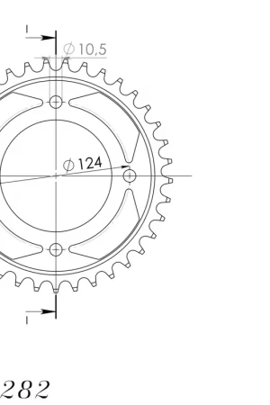SUPERSPROX - REAR STEEL 34T, 530, BLACK - Sprockets - Geschikt voor Honda Cb 500 f Express Levering