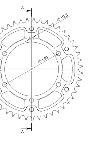 SUPERSPROX - REAR STEALTH 47T - Sprockets - Blue 532 Tijdelijk Beschikbaar