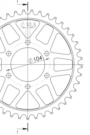 Fabrieksprijs SUPERSPROX - REAR STEEL 41T, 630, BLACK - Sprockets - 41T